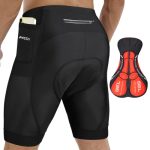 AYESY Fietsbroek voor heren, met 3D-voering en 3 zakken, sneldrogend, L