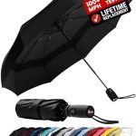 Repel Umbrella Windproof Travel Umbrellas for Rain - Easy Auto Open Close, Durable & Compact Umbrella, Strong Fiberglass Frame, Waterproof Canopy - Backpack, Purse, Portable Umbrella for Travel