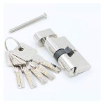 Cilinderslot tegen inbraak, deurcilinder 55 60 65 70 75 80 90 mm, beveiligingscilinder, binnen, slaapkamer, woonkamer, van messing, slot (DC 70 mm)