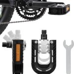 Beste vouwpedalen Vouwpedalen, 1 paar fietspedalen, 14 mm, fietspedalen, fietspedalen, MTB-pedalen met reflectoren voor pedelec MTB, vouwfiets, racefiets