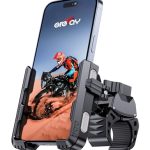 Grefay Fietstelefoonhouder Motorfiets Telefoonhouder【1S Quick Release】Anti Schudden Universele 360°Fietsstuurhouder Voor iPhone 15/14/13 Samsung S23/S22 4,5-7" Smartphone (Grijs)