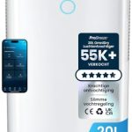 Pro Breeze OmniDry 20L/dag Grote Compressor Luchtontvochtiger met Smart App - Wasdroogfunctie - 4L Tank Verwijderd Schimmel Vocht - WiFi Dehumidifier voor Thuis en Kelder