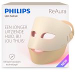 Philips ReAura LED-gezichtsmasker – 3-in-1 Gezicht, Oogcontouren & Hals, 3 Standen, Klinisch Bewezen Technologie Rood, Blauw & Nabij-infrarood Licht¹, Flexibele Pasvorm, 10 Minuten-routine, LTM7100/00