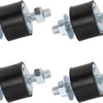 Gummipuffer voor Airconditioning M8 Airconditioning Trillingsdemper, Anti-Vibratie Voeten Stootdemper voor Warmtepomp, Luchtcompressoren, Dieselmotoren, Benzinemotoren, Waterpompen (30 x 20 mm)