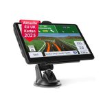 NEWFUN Vrachtwagennavigator, 2026 5 inch GPS touchsceen 8 GB, met POI-waarschuwing spraakgeleiding, lane gratis programma levenslange update EU, voor auto vrachtwagen