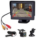 Bedrade 4.3 Inch HD Achteruitrijcamera Voor Auto's, Vrachtwagens, SUV's, Campers - Waterdichte Nachtzicht Achteruitkijkmonitor Met Rasterlijnen