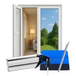 Cover Window Film UV-bescherming met Rakel, Zonwering voor Binnen of Buitenraam Plakfolie, Zelfklevende Folie, Spiegelfolie, Zilveren Reflecterende Zonwerende Raamfolie Anti Inkijk (30x200)