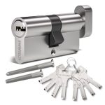 Bwintech 80mm(40T/40) Nikkel Zink Legering Euro Cilinderslot, deur cilinderslot, sleutel sleutel met 8 horizontale dimple toetsen