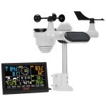 VEVOR Weerstation voor binnen en buiten, draadloos, 7-in-1, groot kleurendisplay, 7,5 inch, digitaal weerstation, voorspellende gegevens, alarm voor temperatuur, vochtigheid, snelheid, richting, wind,