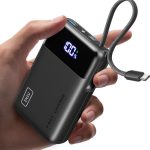 INIU Power Bank 20000mAh, Klein 45W PD Snel Opladen Externe Batterij | met Geïntegreerde USB C Kabel, Vliegveilig Reizen Powerbank voor iPhone 18 17 16 Pro Max Samsung S26 S25 Xiaomi iPad enz