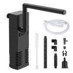Flintronic Binnenfilter voor aquarium, 4 W, 300 l/u, binnenfilter voor aquarium, 60 l, aquariumpomp voor kleine tanks, koudwateraquaria of tropische aquaria, schildpadtank
