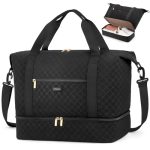 ETRONIK Ryanair Handbagage 40x30x20 Damesreistas, Waterdichte Multifunctionele Tas Voor Onder de Stoel, Ziekenhuistas Met Schoenenvak, Weekendtas En Sporttas, Zwart