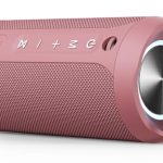 Beste bluetooth speaker voor thuis EDUPLINK bluetooth speaker, draadloze draagbare speaker, IPX7 waterdichte speaker, TWS gekoppeld stereo, lange tijd thuis lezen, reizen (Roze)
