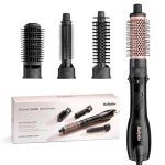 BaByliss Smooth Finish 1200, Föhnborstel met 4 opzetstukken, voor volume/vormgeving/styling, 3 warmtestanden, ionische technologie, Air Styler, Krulborstel AS122E