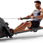YOSUDA Upgrade roeiapparaat voor thuis, 16-traps high-power magneetweerstand (tot 40 kg), app en bluetooth voor interactieve workouts, geruisloos, tot 160 kg, ruimtebesparend opvouwbaar, roeimachine