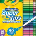 Beste stiften voor kinderen Crayola Viltstiften met Superpunt, Set van 50 Stiften in Diverse Kleuren, Geschikt Voor Kinderen Vanaf 3 Jaar