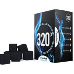 320º Premium kokosnoot shisha-kolen (25 mm blokjes) voor waterpijp BBQ 1 kg - 72 stuks - nicotinevrij