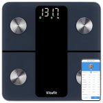 Beste weegschaal met vetpercentage Vitafit Digitale Lichaamsvetweegschaal Nauwkeurigheid 0.05kg, 182kg, Zwart