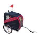 BRASQ Hondenfietskar - Tot 40 KG - Hondenkar met Reflectoren - Hondenbuggy - Opvouwbaar Rood/Zwart - Geschikt voor kleine en grote hond