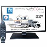 Beste smart TV voor caravan Unispectra® 22“ Smart TV (webOS) FHD 230V 24V Triple Tuner: Sat, Antenne, Kabel TV, 3xHDMI, 2xUSB, Magic Remote. 12V TV voor campers, caravans, vrachtwagens, bestelwagens, boten, thuis
