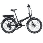 Legend eBikes Siena, elektrische vouwfiets 24 inch met lage instap, uitneembare accu 36 V 13 Ah (468 Wh), tot 90 km, Shimano 7 versnellingen, schijfremmen, Onyxzwart