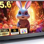 MOMODS Draagbare Monitor, 15.6 inch Draagbare Mobiele Monitor 1080P FHD IPS FreeSync met Mini HDMI USB C, Tweede Scherm voor Laptop/PC/Mac/PS5/Xbox