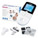 Beste EMS apparaat Beurer EM 49 Digitale TENS/EMS, 3-in-1 stimulatiestroomapparaat voor pijnverlichting door elektrische zenuwstimulatie, training door elektrische spierstimulatie, massagefunctie, inclusief 4 elektroden