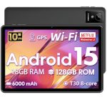 10 inch Tablets met 18GB RAM + 128GB ROM, Android 15 Tablet, 6000mAh