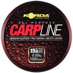Korda Karperlijn groen, 15 lbs 1000 m, monofilament, sterke slijtvaste vislijn voor karpervissers met grote knoopsterkte en fantastische waarde, ideaal voor lange worpen en sterke prestaties