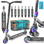 KESSER® Stuntstep X-Limit-Pro 360° Step voor Volwassenen en Kinderen | Stunt Scooter met 110mm PU Wielen en ABEC 9 Funstep | Kinderstep voor Jongens en Meisjes, Chroom/Zilver