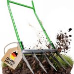 GARLINGO Broadfork Grafvork, 50 cm breed, met voetbeugel voor maximale hefboomwerking, tuinvork, grafvork, dubbele grafvork voor tuin, tanden