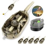 Realure Feeder Accessoires, 5-in-1 Method Feeder, Karpervisvoerder, Inline Loodfeeder Vissen met 20 g, 30 g, 40 g, 50 g, 60 g Gewicht, Feeder voor Basisvissen, Pellets, Karpervoer, Feederhengel