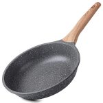 Bakpannen inductie met Anti-aanbaklaag 20cm, Omelet Pan Bakpanne Braadpannen Koekenpan, Gegoten Aluminium Granieten Pan, Aanpassen aan Gasfornuis en Inductiefornuis.