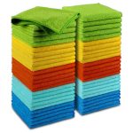 AIDEA Microvezeldoek, 24 stuks, multifunctionele herbruikbare reinigingsdoeken, pluisvrij, streepvrij, wasbare stofdoek voor huis, keuken, auto, motorfiets, raam, 30 x 30 cm