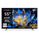 FPD 55 Inch Smart TV met Google TV, 4K UHD, Google Cast, Dolby Vision en Dolby Atmos, HDR 10, MEMC voor vloeiende beelden