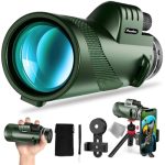 Beste monoculaire verrekijker Pankoo 40X60 HD Monoculaire Telescoop met Smartphone Houder & Statief, 2025 Power BAK4 Prisma Compact Monoculair voor Volwassenen, HD Monoculaire Scope voor Vogels Kijken Wandelen