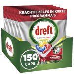 Dreft Platinum Plus All In One Vaatwascapsules, 150 Capsules
