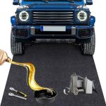 YUJUVI Vloerkleed voor garage, 100 x 200 cm, tapijt voor motorfiets, garage, werkplaats, olieverzameling, beschermmat