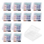 Transparante waterdichte plastic batterijhoes, plastic batterij opbergkoffer, AA/AA cel batterij opbergkoffer, transparante cel batterij opbergdoos houder doos, batterij draagtas houder, 62* 60* 18mm,
