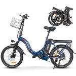 SAMEBIKE Vouwfiets, e-bike, 20 inch elektrische fiets met 36 V/12 Ah afneembare accu, hydraulische rem, voor volwassenen, heren en dames
