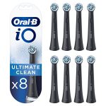 Oral-B IO Ultimate Clean Opzetborstels Voor Elektrische Tandenborstel, Zwart, Verpakking Van 8 Stuks, Geschikt Voor Brievenbus