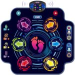 maysida Bluetooth dansmat, kinderspeelgoed voor kinderen van 3 tot 12 jaar, muziekmat met 6 knoppen, 9 moeilijkheidsniveaus, 3 modi, creatief kerstverjaardagscadeau voor meisjes van 4 tot 8 jaar