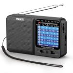 Beste wereldontvanger op batterijen PRUNUS J-711 FM/AM/SW Wereldontvanger Radio met Accu, Radio op Batterijen AA-batterijen & USB-C-laden, Transistorradio met Uitstekende Ontvangst, Zakradio met Koord om te Joggen, Reizen