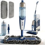 Beste dweil met spray Sproeimop voor vloerreiniging, 360°-rotatie, vloerreiniger voor meerdere oppervlakken, voor nat en droog dweilen, lichte grip voor keuken, badkamer, hardhouten en tegelvloeren