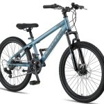 Beste mountainbike onder 1000 euro Licorne Bike Thunder Premium Mountainbike in 20, 24, 26, 27,5 en 29 inch, fiets voor meisjes, jongens, heren en dames, schijfrem (aquamarijn, 24 inch)