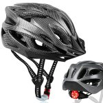 Beste fietshelm heren NXPZ Fietshelm voor Volwassenen, Heren en Dames, met LED-Verlichting (3 Modi), Lichtgewicht, Verstelbaar, Afneembare Zonneklep, voor Mountainbike en Racefiets, Veilig en Comfortabel, 58-62 cm