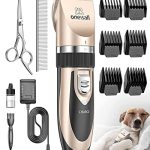 oneisall Stille hondentondeuse, professionele scheermachine voor honden, katten, dierenhaar, elektrische hondentrimmer, draadloze tondeuse, goud