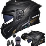 Bluetooth Flip Helm Motorhelm Modulaire Dubbele Vizier Helm Voor Mannen Helm ECE Gecertificeerd Volwassenen Vrouwen Mannen Luidspreker Microfoon Ruisonderdrukking H,L57-58CM