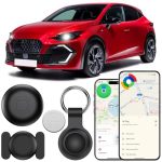 CMINGKEJI GPS Tracker Auto, Magnetische GPS Tracker zonder Abonnement Auto, Smart Tracker Android en iOS, IP68 Waterdichte Smart Tag, Locatie Tracker voor Voertuigen, Fiets, E-bike, Bagage (Zwart)