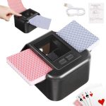 Beste kaartenschudmachine Slimme automatische kaart-shuffler, oplaadbaar voor 1-2 dekken, 2000 mAh, ingebouwde batterij, USB-C-lading, geluidsarme snelle shuffler, automatische shuffler voor Poker Blackjack Skip-Bo Phase